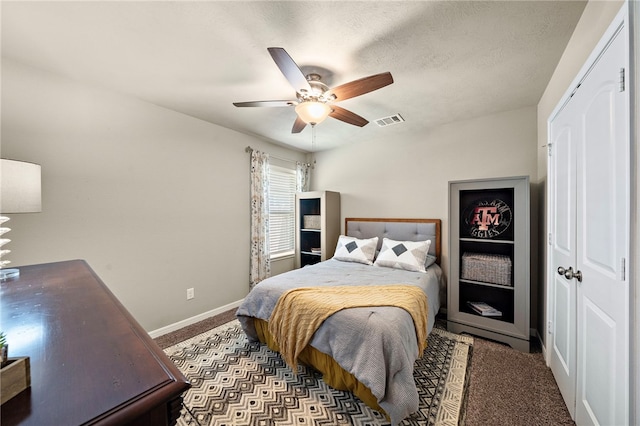 3860 Still Creek Loop, College Station, TX 77845 - bedroom featuring carpet floors, baseboards, and ceiling fan