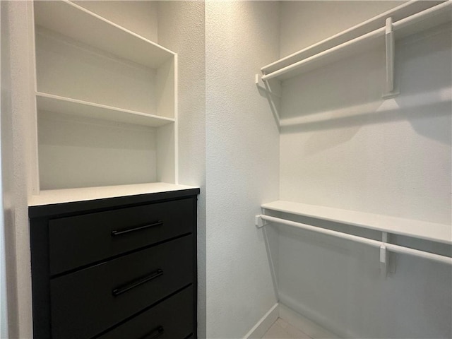 view of walk in closet