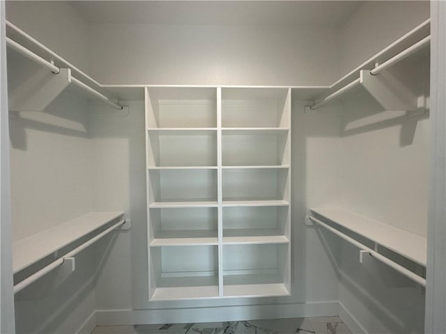 view of walk in closet