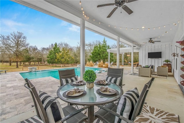 view of sunroom