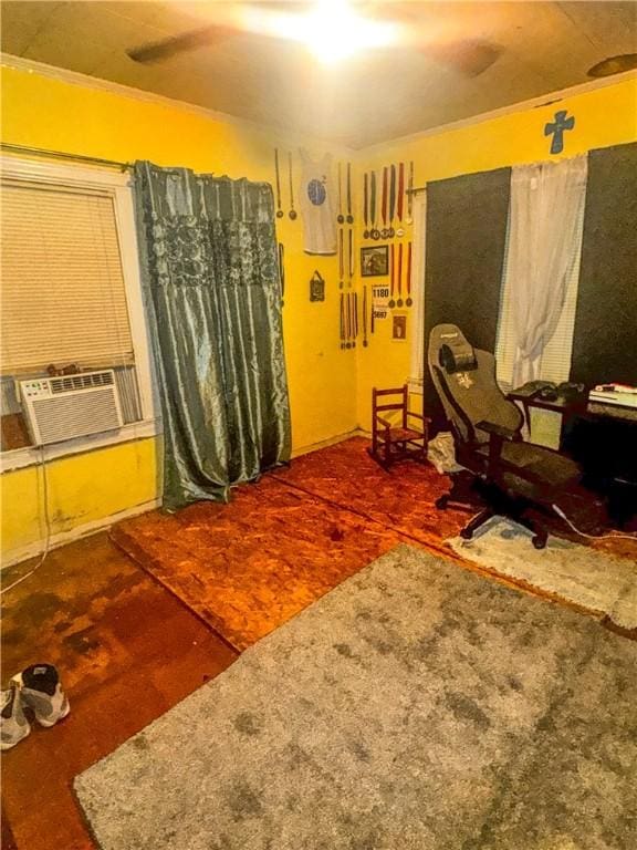 901 Post Oak St, Hearne, TX 77859 - sitting room featuring cooling unit and a ceiling fan