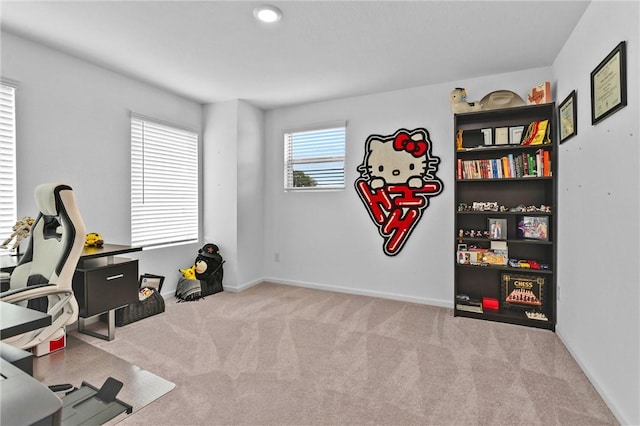 317 Riverwood Village Ln, Sealy, TX 77474 - carpeted home office featuring baseboards