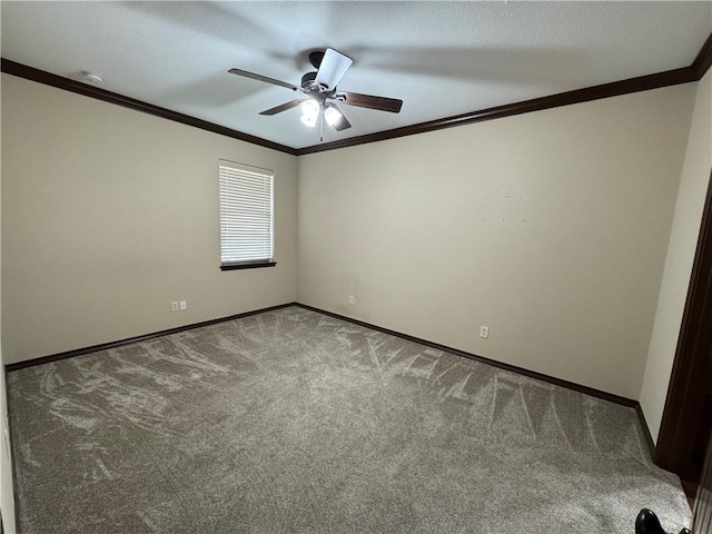 3349 General Pkwy, College Station, TX 77845 - carpeted spare room with crown molding and a ceiling fan