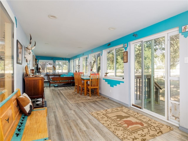 view of sunroom