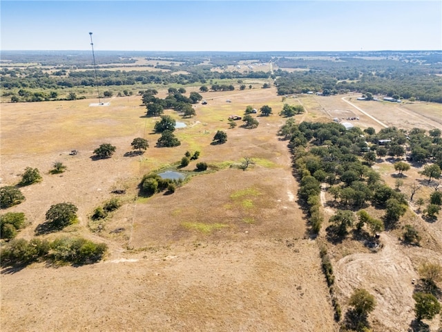 bird's eye view with a rural view