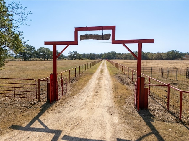 exterior space featuring a rural view