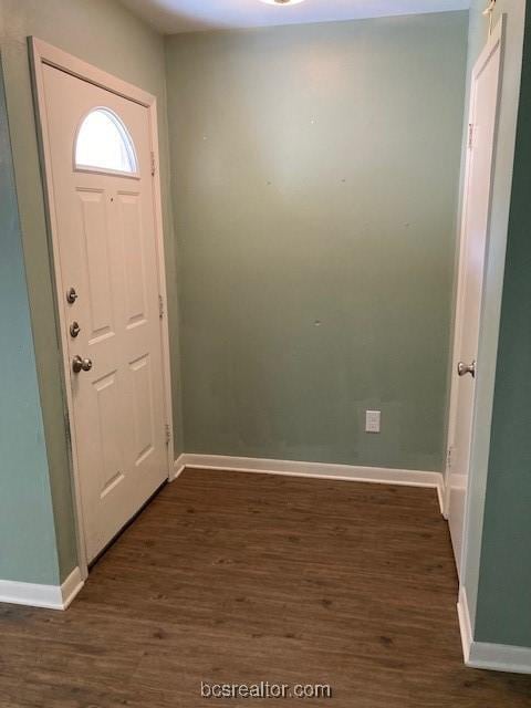 entryway featuring dark hardwood / wood-style flooring