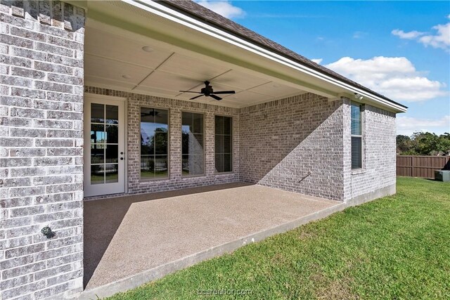 2160 Madden Cir, College Station, TX 77845 - view of patio featuring a ceiling fan