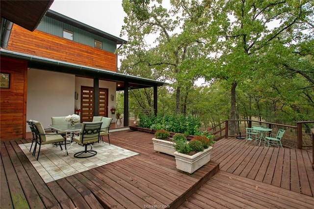 view of wooden deck