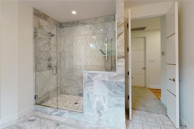 bathroom with walk in shower