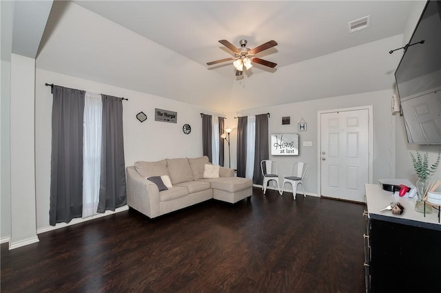 122 Dove Ct, Navasota, TX 77868 - living room with a ceiling fan and wood finished floors