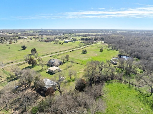 drone / aerial view featuring a rural view