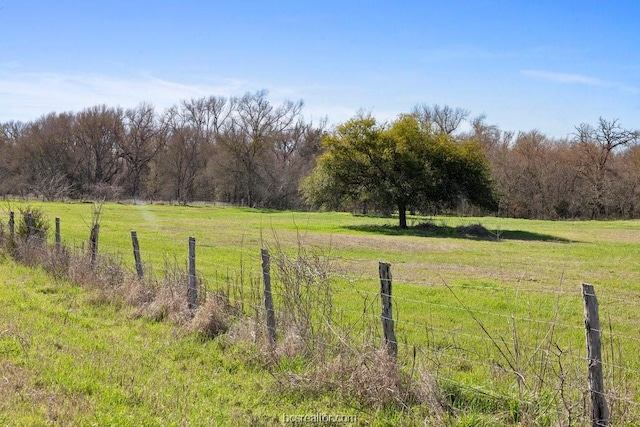 view of yard with a rural view