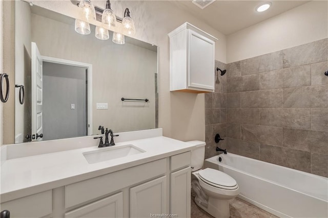 3429 Alsace Ct, Bryan, TX 77808 - full bathroom featuring vanity, shower / bath combination, and tile patterned flooring