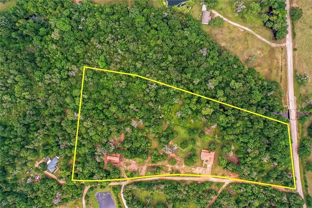 4886 Burt Rd, Bryan, TX 77807 - aerial view of property and surrounding area with property boundaries highlighted