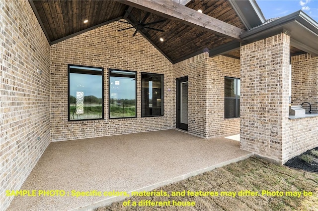 4760 Coral River Rd, College Station, TX 77845 - view of patio / terrace with ceiling fan