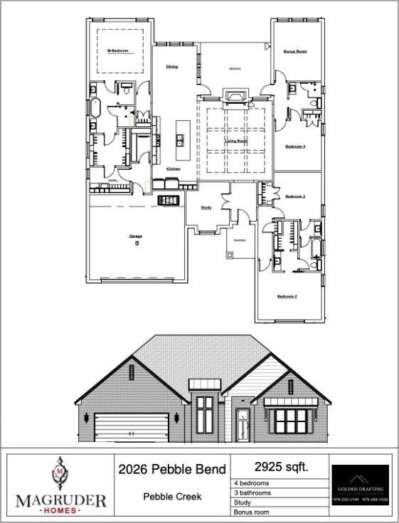 2026 Pebble Bend Dr, College Station, TX 77845 - floor plan / room layout