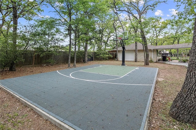 view of basketball court