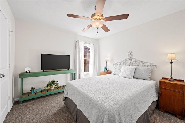 7902 Putter Place Ct, Navasota, TX 77868 - bedroom with carpet floors and ceiling fan