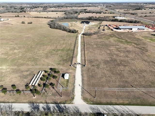 drone / aerial view featuring a rural view