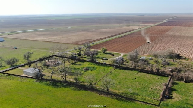 aerial view with a rural view