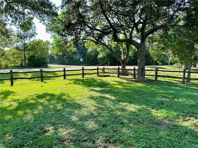 view of yard featuring a rural view