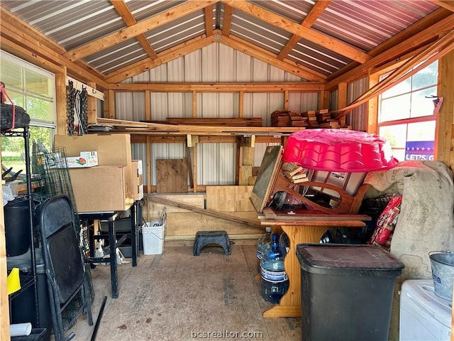 view of storage room