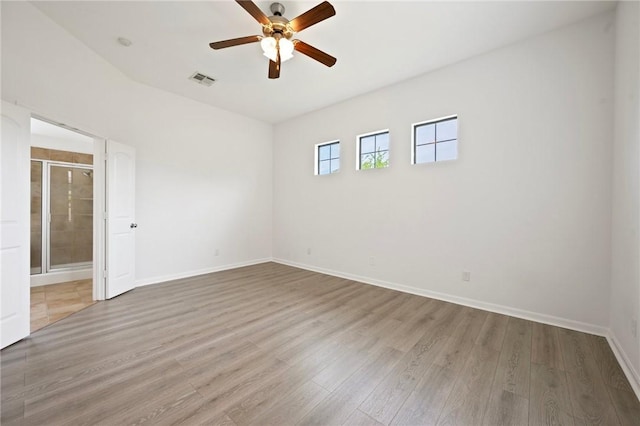4118 Cedar Creek Ct, College Station, TX 77845 - unfurnished room featuring ceiling fan, wood finished floors, and baseboards