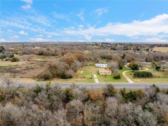 drone / aerial view with a rural view