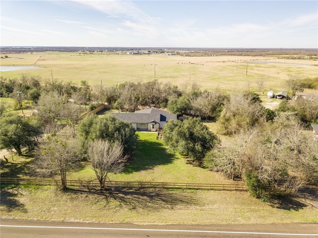 bird's eye view with a rural view