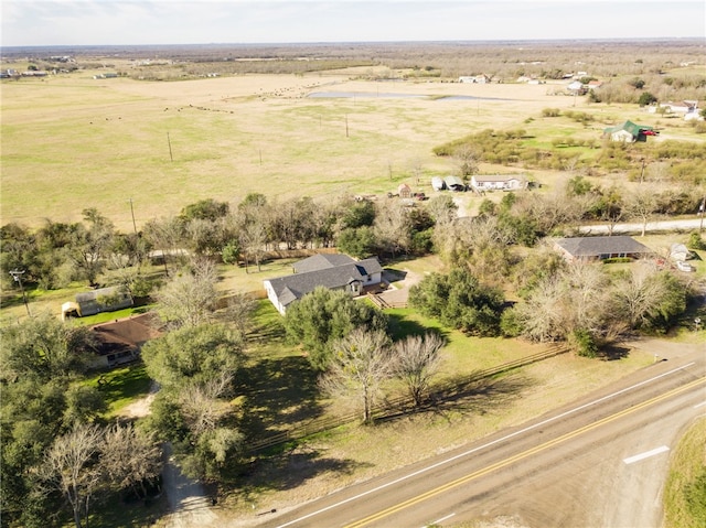 bird's eye view with a rural view