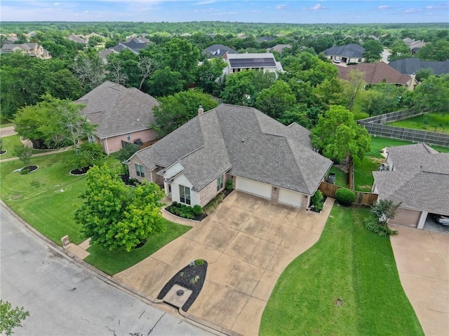 bird's eye view featuring a residential view