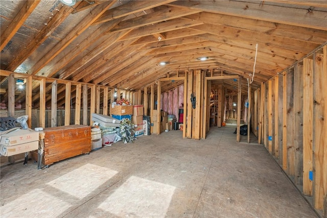 view of attic