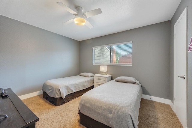 1501 Stallings Dr Unit 54, College Station, TX 77840 - carpeted bedroom with ceiling fan and baseboards