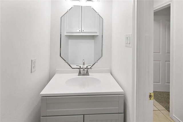 bathroom featuring vanity and tile patterned floors