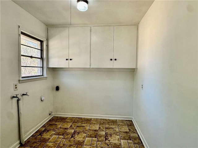 washroom with cabinets