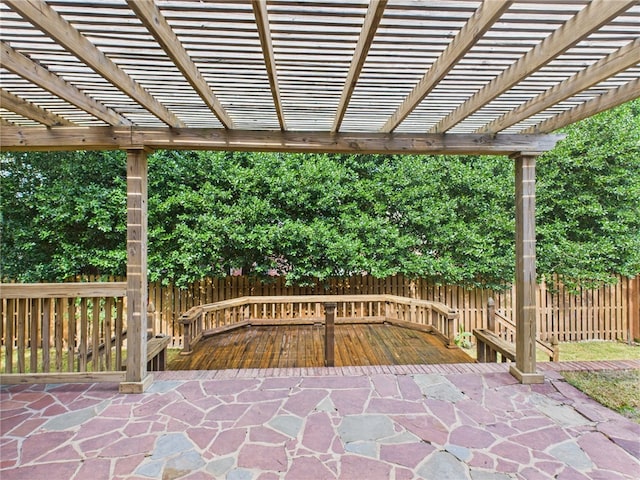 5614 Thomas Nelson Dr, Tyler, TX 75707 - fenced backyard with a wooden deck and a pergola