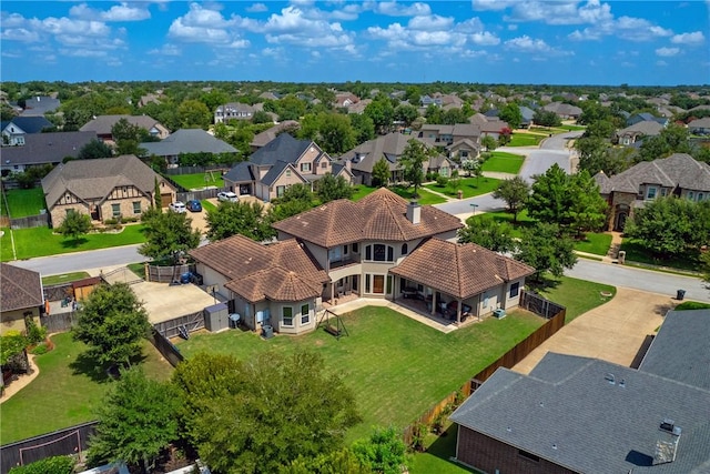 drone / aerial view featuring a residential view