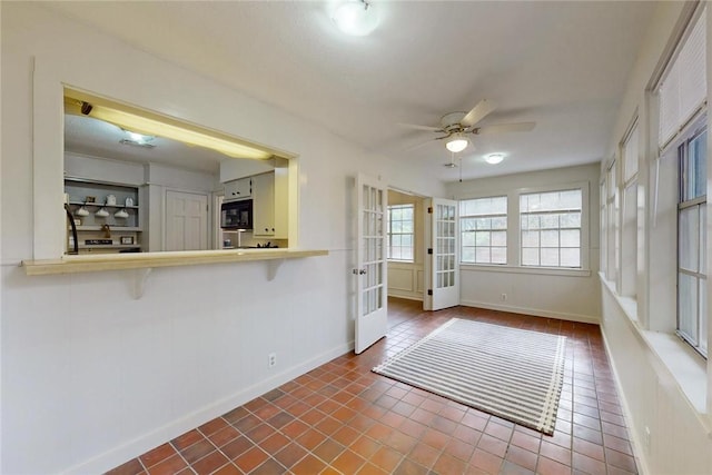 interior space with french doors