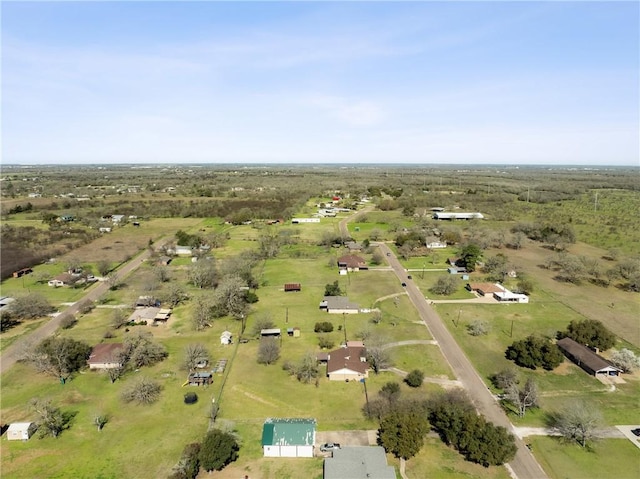 bird's eye view with a rural view