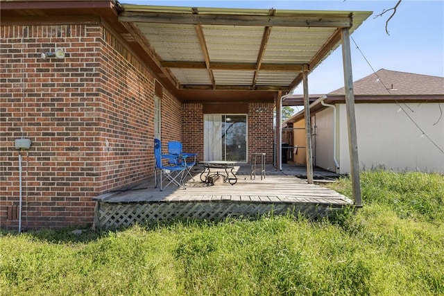 view of patio / terrace featuring a wooden deck