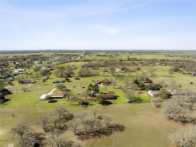 bird's eye view featuring a rural view