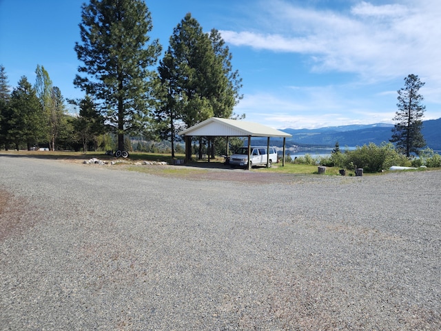 view of street featuring a mountain view