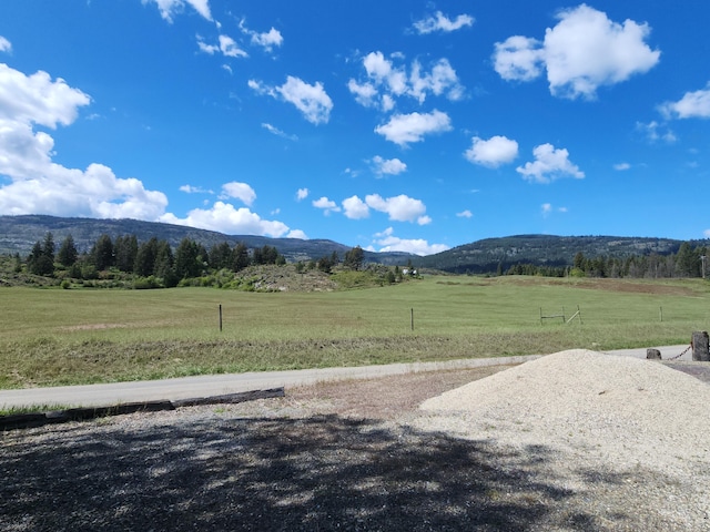 property view of mountains with a rural view