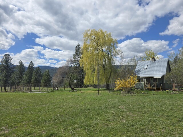 3434 Rockcut Rd, Kettle Falls, WA 99141 - view of yard featuring a mountain view