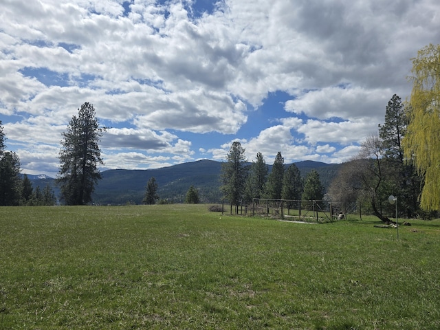 bird's eye view featuring a mountain view and a forest view