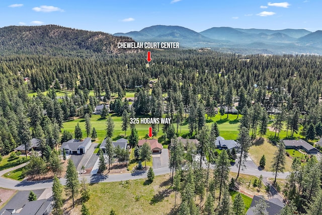 325 Hogans Way, Chewelah, WA 99109 - aerial view of a mountain backdrop and a forest