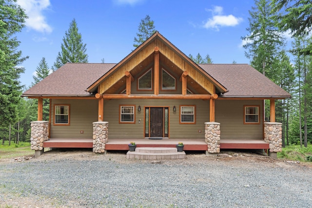1157 Orin-Rice Rd, Colville, WA 99114 - view of front facade featuring covered porch and roof with shingles