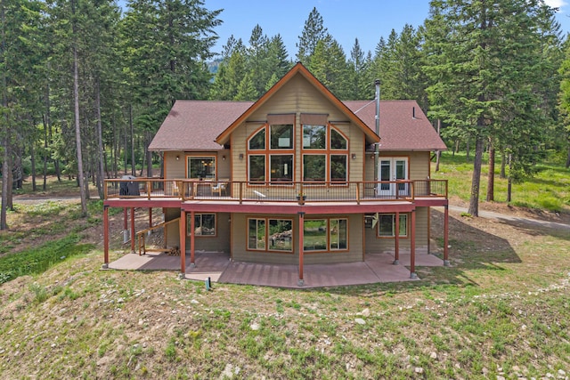 1157 Orin-Rice Rd, Colville, WA 99114 - rear view of property with a patio, a wooden deck, and roof with shingles