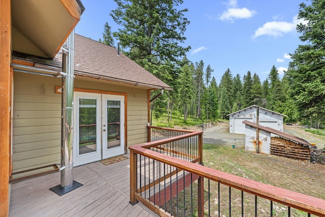 1157 Orin-Rice Rd, Colville, WA 99114 - wooden deck with french doors